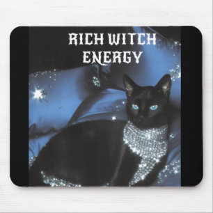 Rijke Heks Energie Zwarte Kat Mystieke Muismat