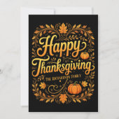 Rijke oogst goud en herfstbladeren Thanksgiving Kaart (Voorkant)