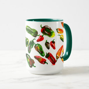 Rijke Oogst van Paprika's Aquarel Kunst Mok