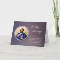 Rijke paarse achtergrond met Christus-icoon verjaa