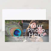 Rijke Pauwveer met Groen Mos Save The Date (Voorkant / Achterkant)