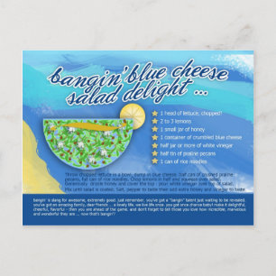 Rijke recepten - BANGIN' BLUE CHEESE SALAD Briefkaart