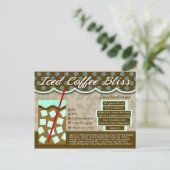 Rijke recepten ICED COFFEE BLISS Briefkaart (Staand voorkant)