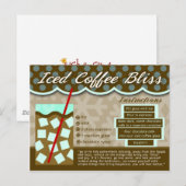 Rijke recepten ICED COFFEE BLISS Briefkaart (Voorkant / Achterkant)