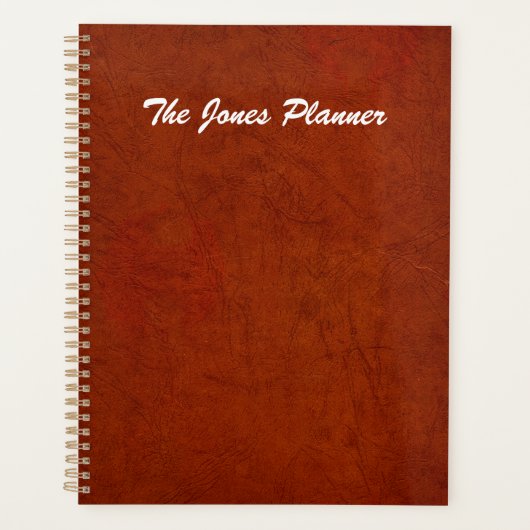 Rijke rode Abstracte getextureerde achtergrond Planner (Voorkant)