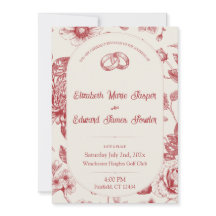 Rijke rode Franse bloemmotief toile stof bloemen 