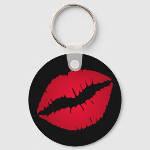 Rijke rode ombre-lippenstift Zwart Sleutelhanger