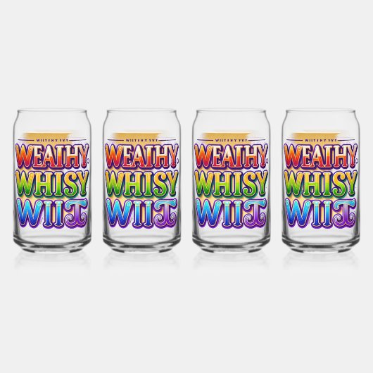 Rijke Whimsy Wit Blikvorm Glas (Voorkant)