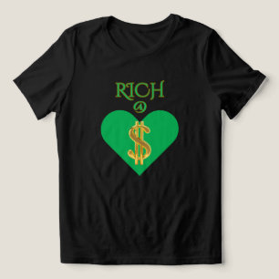 RIJKE ZIEL GROEN ZWARTE RIJKE@HART GRAPHISCHE DAME Tri-Blend SHIRT