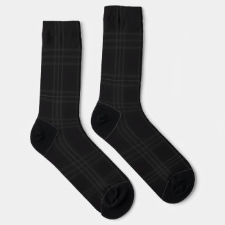 Rijke zwarte tonen Schotse tartan ruitpatroon  Sokken