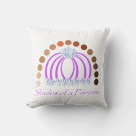 Rijkelijk op tinten van een prinses make-up regenb kussen