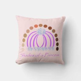 Rijkelijk op tinten van een prinses make-up regenb kussen