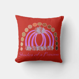 Rijkelijk op tinten van een prinses make-up regenb kussen