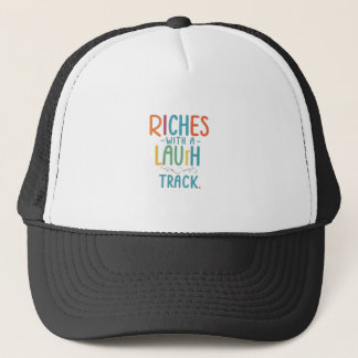 Rijken met een lachtrack trucker pet