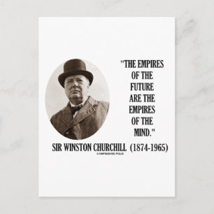 Rijken van de toekomst zijn de rijken van de geest briefkaart