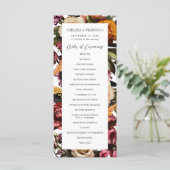 Rijkheid van het Lentkleurige Floral Wedding Programma (Staand voorkant)