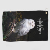 Rijkswintersnuffeluil (monogram) golfhanddoek (Horizontaal)