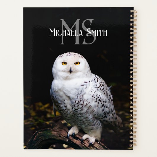 Rijkswintersnuffeluil (monogram) planner (Achterkant)