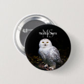 Rijkswintersnuffeluil (monogram) ronde button 5,7 cm (Voorkant /achterkant)