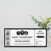 Rijlessen Voucher Sjabloon Cadeaubon (Staand voorkant)