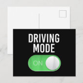Rijmodus Aan 16 Jaar Oude Nieuwe Bestuurder Grappi Aankondigingskaart (Voorkant / Achterkant)