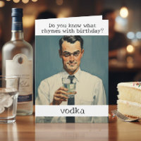 Rijmt op Verjaardags Wodka Retro Grappig