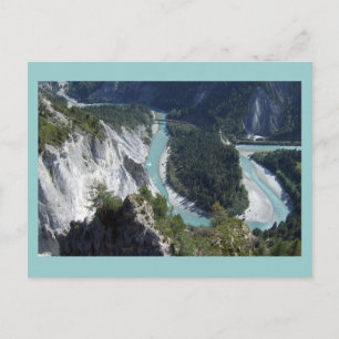 Rijn in de gorge, Graubünden Briefkaart