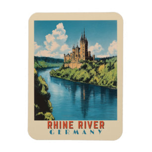 Rijn Rivier Duitsland Vintage Travel Magneet