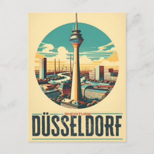 Rijn Toren Düsseldorf Rheinturm Duitse cadeau Briefkaart