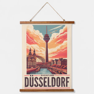 Rijn Toren Düsseldorf Rheinturm Duitse cadeau Hangend Wandkleed