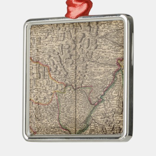 Rijn Valley in Duitsland en Frankrijk Metalen Ornament (Links)