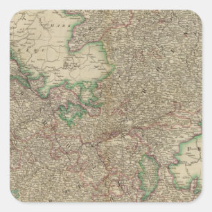 Rijncirkels bovenaan, onderaan vierkante sticker