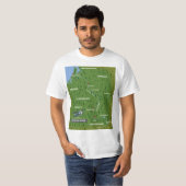 Rijnretro-reiskaart. T-shirt (Voorkant volledig)