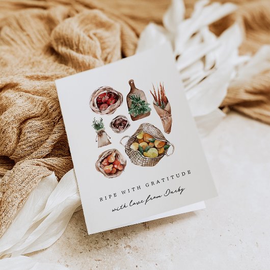 "Rijp van Dankbaarheid" Boerenmarkt Bedankkaart