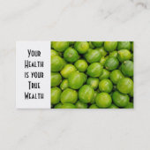 Rijpe groene limoenen visitekaartje (Voorkant)