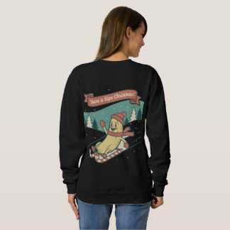 Rijpe Kerstmis Banaan Skiën Retro Cartoon Hoodies