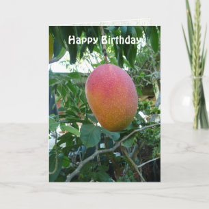 Rijpe Mango Fruit Gepersonaliseerde Verjaardag Sja Kaart
