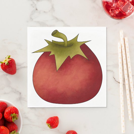 Rijpe tomaten papieren servetten