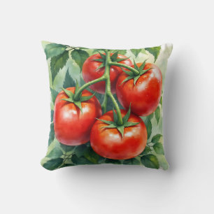 Rijpe Tomatenrank Aquarel Vers Kussen
