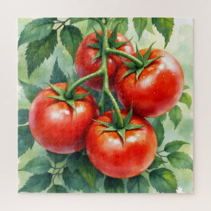 Rijpe Tomatenrank Aquarel Vers Legpuzzel