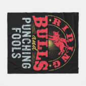 Rijpstieren en Punching Fools Rodeo Fleece Deken (Voorkant (Horizontaal))