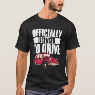 Rijschool eerste keer auto bestuurder nieuwe chauf t-shirt