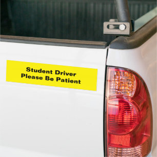 Rijschool leerling Nieuwe bestuurder, Tiener, Geel Bumpersticker