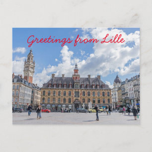 Rijsel Grand Place uitzicht briefkaart