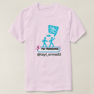 RIJST 2 FAME INFLUENCER MEDIA BLAUW ROZE UNISEX T-SHIRT