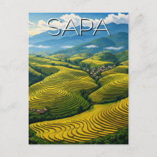 Rijst betaald in Sapa Vietnam Reizen Briefkaart