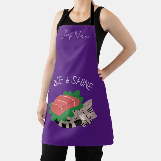 Rijst en glans, sushi kat schort (Insitu)