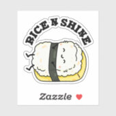 Rijst en Shine Funny Sushi Pun Sticker (Vel)