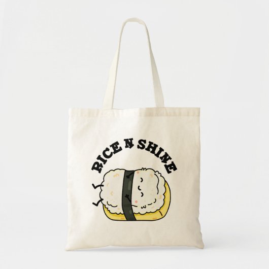 Rijst en Shine Funny Sushi Pun Tote Bag (Voorkant)