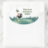 Rijst in de moeras ovale sticker (Tas)